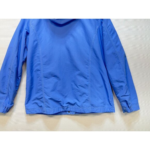 Eddie Bauer Women Weatheredge Hooded Coat Zip Pocket Sz M Blue Authentic Outdoor - Picture 7 of 11